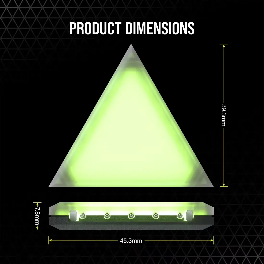 Corsair iCUE LC100 Case Accent Lighting Panels - Mini Triangle - 9x Tile Starter Kit (CL-9011114-WW)6