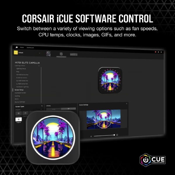 Corsair iCUE ELITE CPU Cooler LCD Display Upgrade Kit (CW-9060056-WW)8